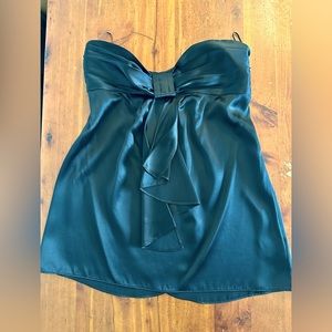 7 For All Mankind women's black silk strapless top  (x-small)